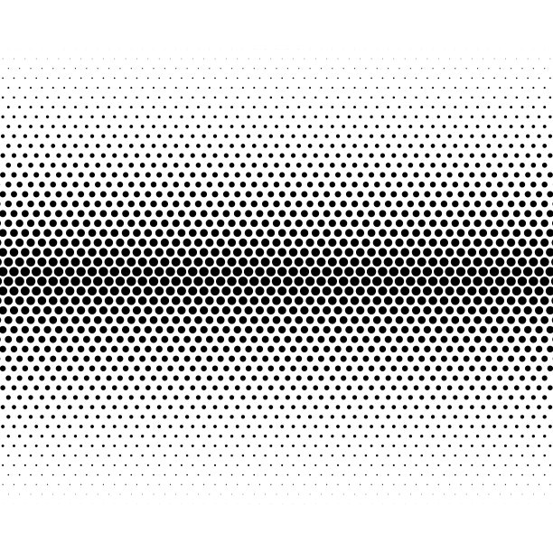 大水平双色调线，圆形蜂窝状图案图片下载