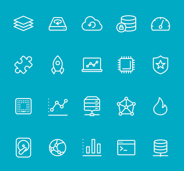 大数据线图标集图片下载