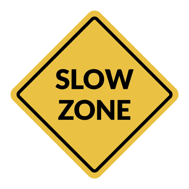 慢行区标志图片下载