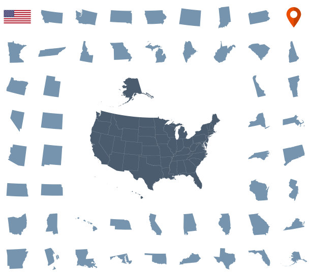 美国地图图片下载