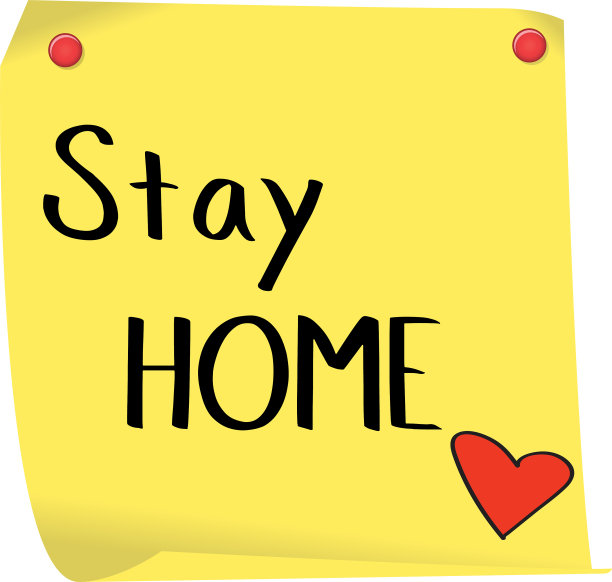 呆在家里便利贴图片下载