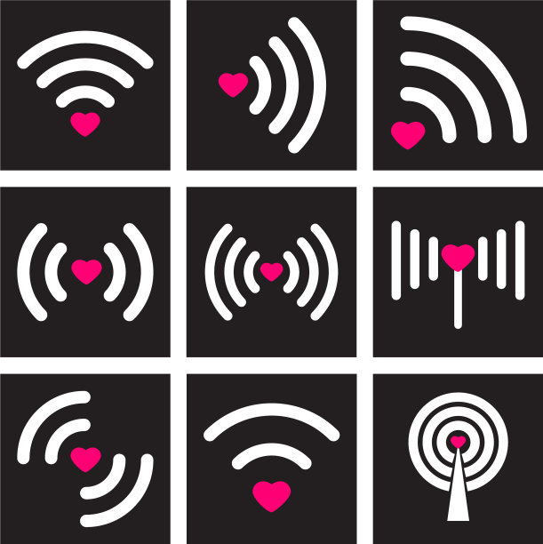 心脏和wifi图标图片下载