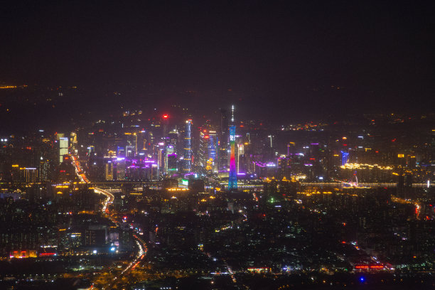 广州市中心鸟瞰图图片下载