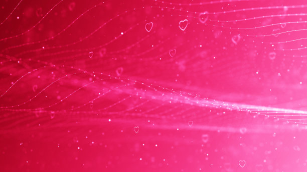 无缝图案与心。浪漫的奶油桃色背景纺织品，壁纸，织物，设计图片下载