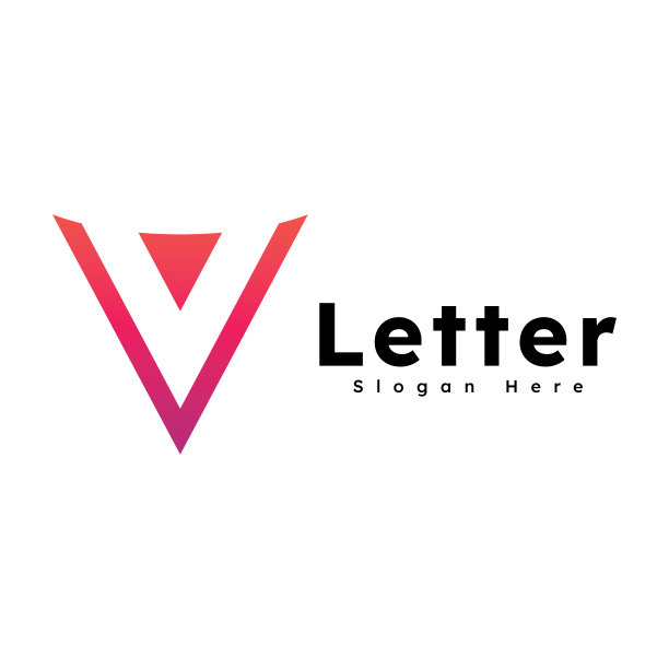 V字母标志业务模板矢量图标图片下载