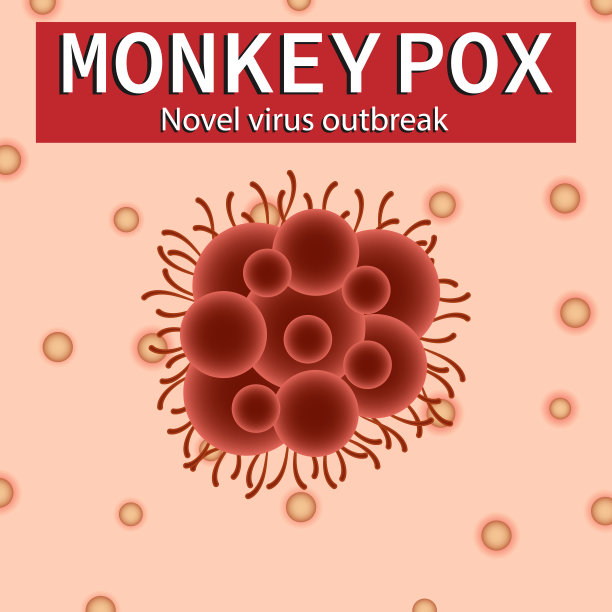 皮肤上有猴痘病毒。新病毒爆发图片下载