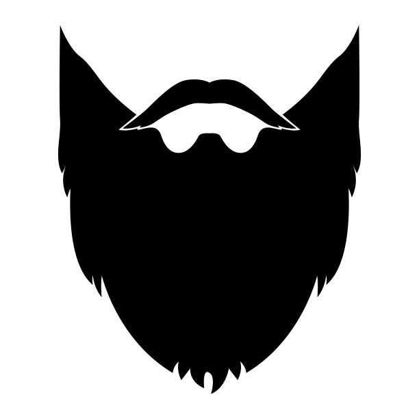 叶尔德胡子风格的男子插图面部毛发胡子。向量黑色男性时尚模板平面理发师集合集。时尚的发型孤立的轮廓在白色的背景。图片下载