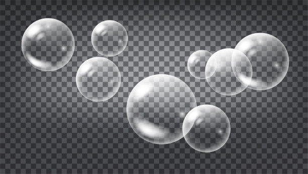 白色水泡矢量现实设计图片下载