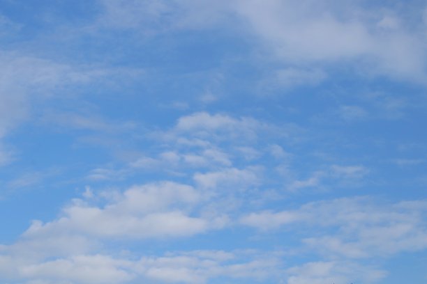 蓝天上毛茸茸的白云。图片下载