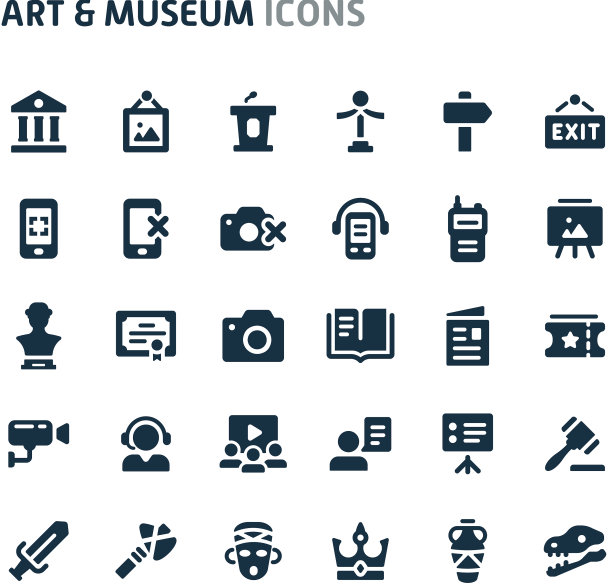 艺术博物馆图标集fillio黑色图标系列图片下载