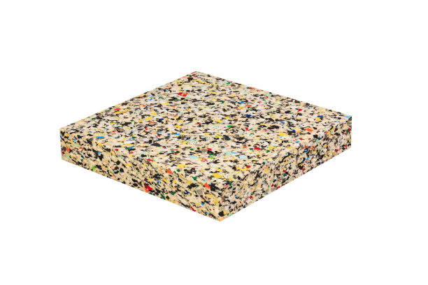 表面抽象外观的再粘合泡沫在白色的背景。图片下载