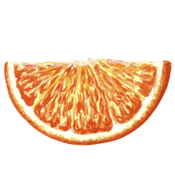 橙色水彩画插图。JPG手绘插图设计。图片下载