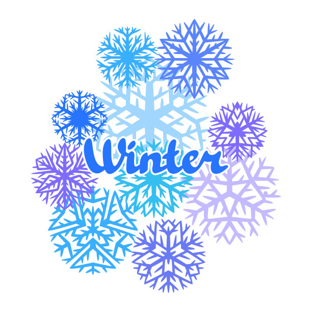 冬天的背景与雪花。图片下载