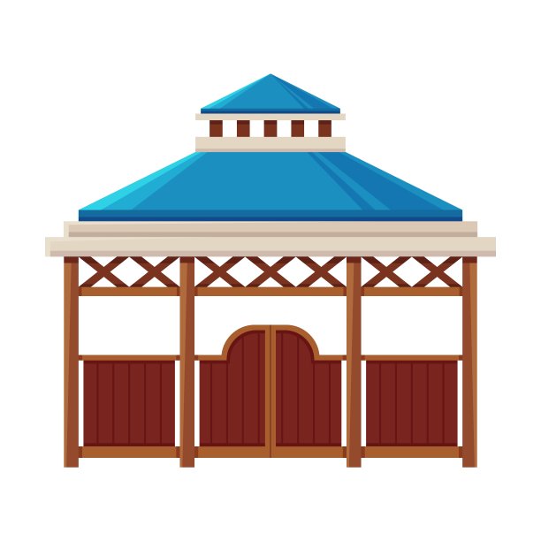 亭子或白色背景的中世纪木门图片下载