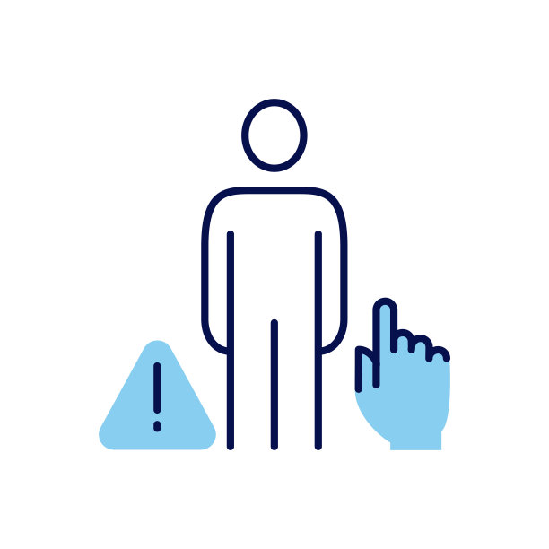 不要触摸触摸矢量图标的人。图片下载