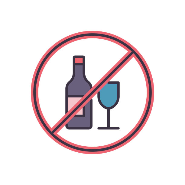 没有酒精标志相关的矢量图标图片下载