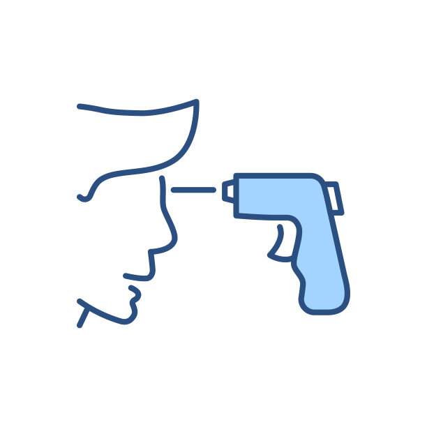 红外温度计相关矢量图标图片下载