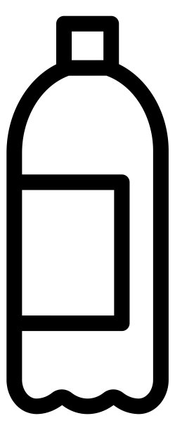 塑料瓶线性图标。饮料容器符号图片下载