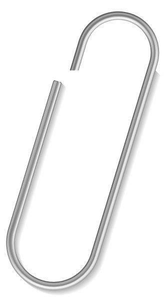 办公用品符号。回形针金属夹图片下载