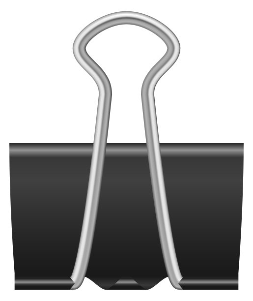 黑色金属夹办公文件。装订夹图片下载