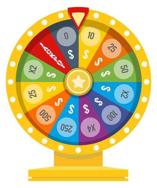 纺车。财富的象征。现实的幸运轮盘赌孤立在白色图片下载