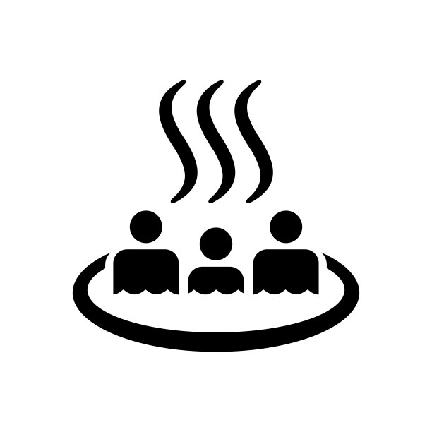 ISO 7001 TC 013:温泉或热水浴缸标志图片下载