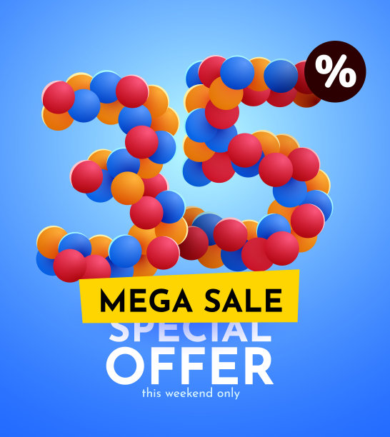 打35折。折扣创意成分。大型销售。图片下载