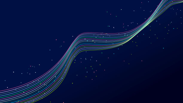 声音粒子的抽象波。音乐均衡器。信号传输。图片下载