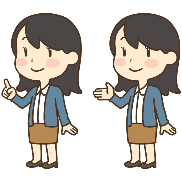 留着黑色长发的女孩站在那儿解释着，指点着图片下载