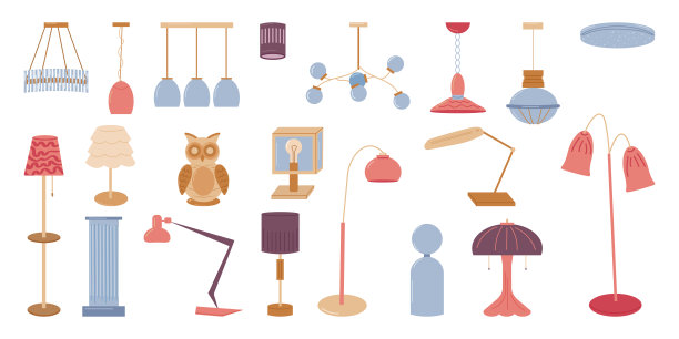 一套用于家居装饰的照明装置。图片下载