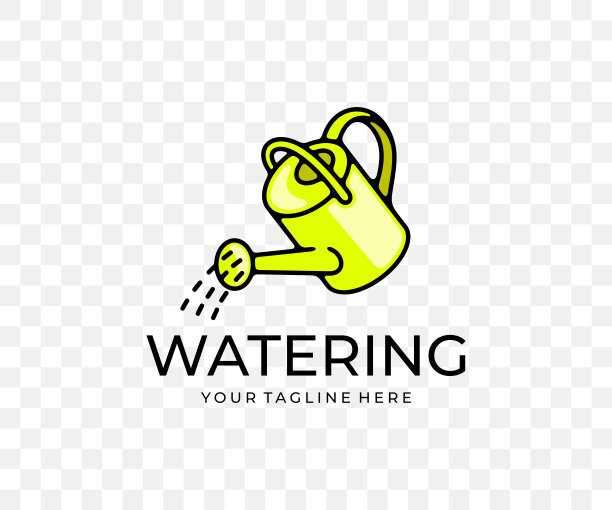 洒水罐，洒水植物及园林工具，彩色平面设计。灌溉，菜园，床，花坛和花卉栽培，矢量设计和插图图片下载
