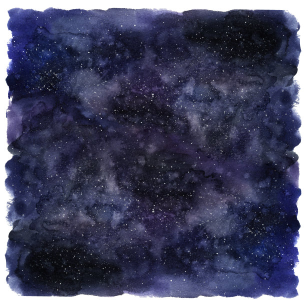 水彩空间背景。星尘和明亮的星星在宇宙中闪耀。星夜宇宙，天空。银河系。手绘插图。天文学壁纸图片下载
