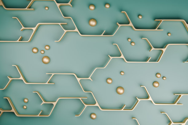 带有珍珠的抽象图案的3D渲染插图图片下载