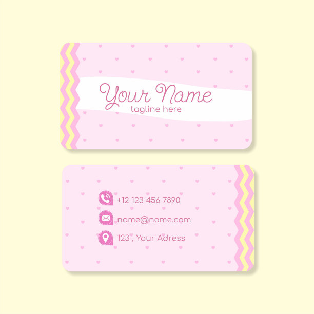 可爱的名片模板图片下载