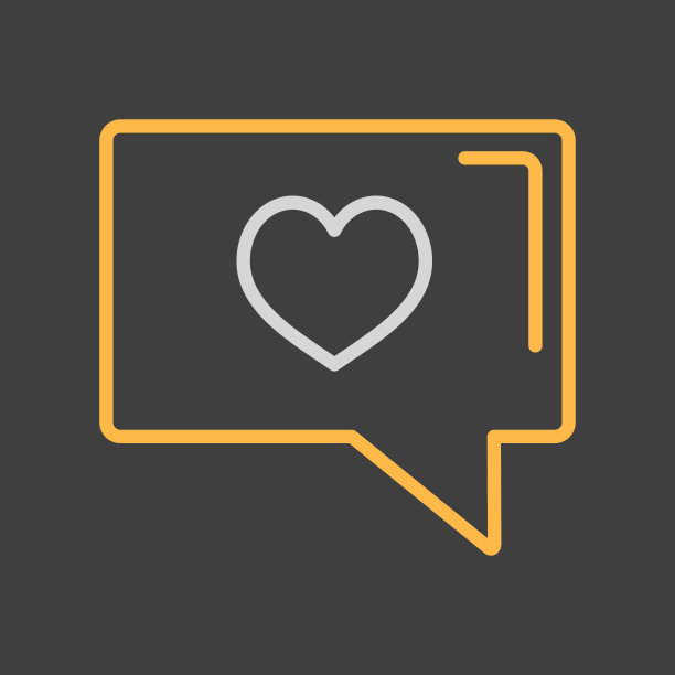 文字气泡与心脏图标。情人节快乐图片下载