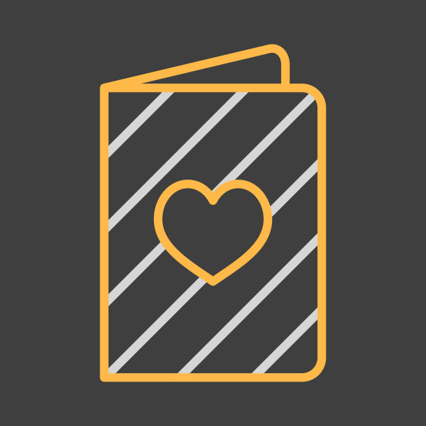 贺卡与心脏矢量图标图片下载