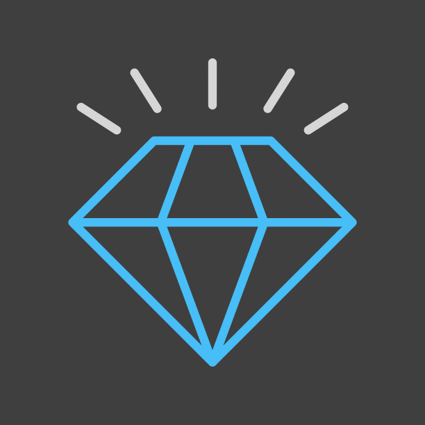 辉煌，钻石矢量隔离图标图片下载