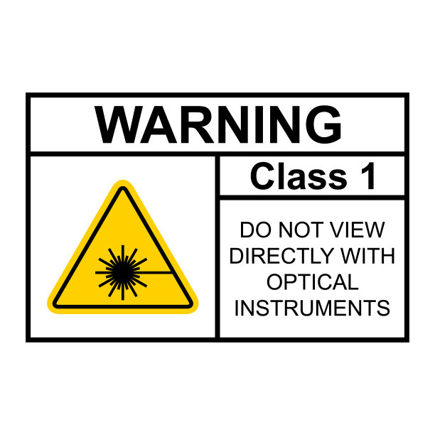 激光辐射危险1类标签图标，安全信息符号矢量说明图片下载