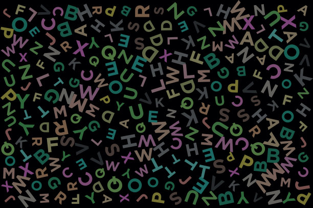 抽象形状概念设计背景。无缝向量模式-不同字母ABC股票插图。抽象的数字背景。矢量插图库存插图图片下载