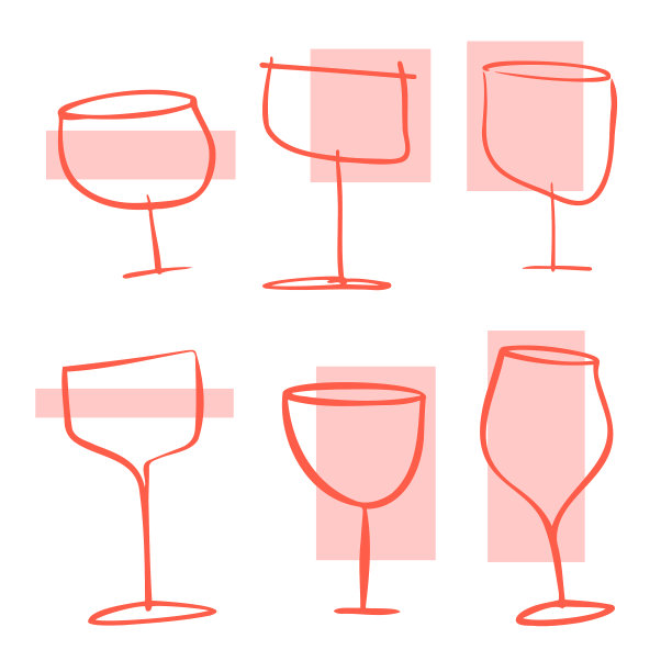 酒杯素描和涂鸦图片下载