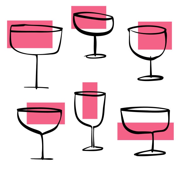 酒杯素描和涂鸦图片下载