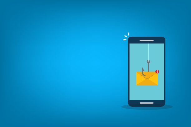 智能手机屏幕上的钓鱼诱饵警报概念图片下载