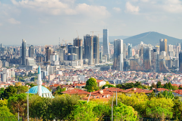 土耳其伊斯坦布尔摩天大楼的壮观景象图片下载