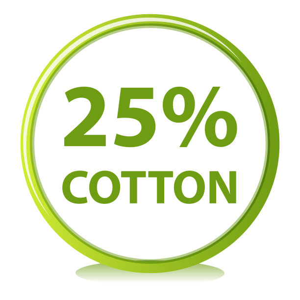 25%棉花矢量艺术插图标志符号在蓝色圆形商业邮票孤立在白色背景图片下载