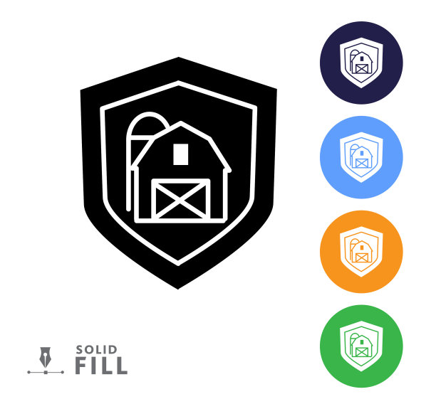 现代农业和农业保护标志概念图片下载