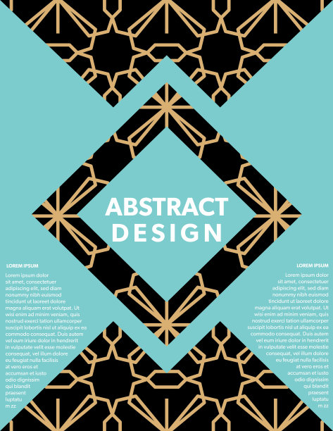 蓝色，黑色和金色抽象背景设计模板图片下载