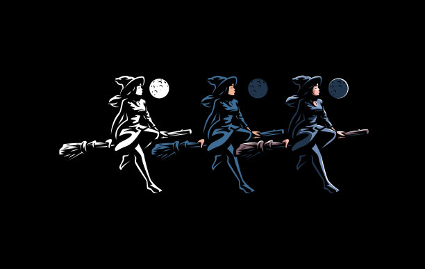 戴着女巫帽子的女巫图片下载