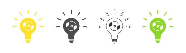 叶子图标设置灯光，插图图片下载