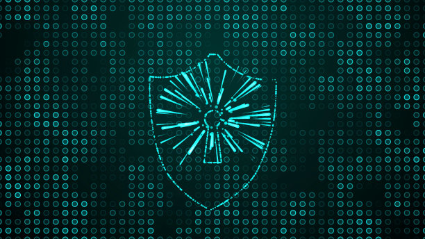 4K数字化概念:人的手指打开触摸屏按钮，激活未来的人工智能。可视化机器学习、人工智能、计算机技术与人类的融合图片下载