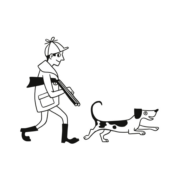 猎人和猎犬图片下载
